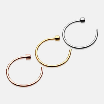 Detail View 1 of 3 Pcs Pack of Basic Steel Nose Hoops-Assorted